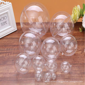 1pcs 2-20cm Open Plastic Clear Bauble Ornament Gift Present Box Decoration Christmas Tress Decorations Ball Transparent